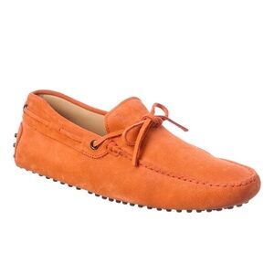 Tod's Gommino Suede Loafers in Orange
